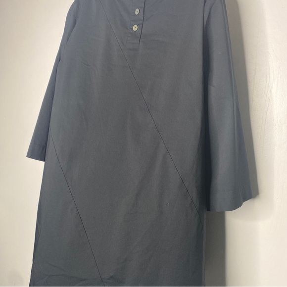 J Jill Lagenlook Asymmetric Tunic Top Blouse Womens Small Button Back 3/4 Sleeve - Picture 7 of 9